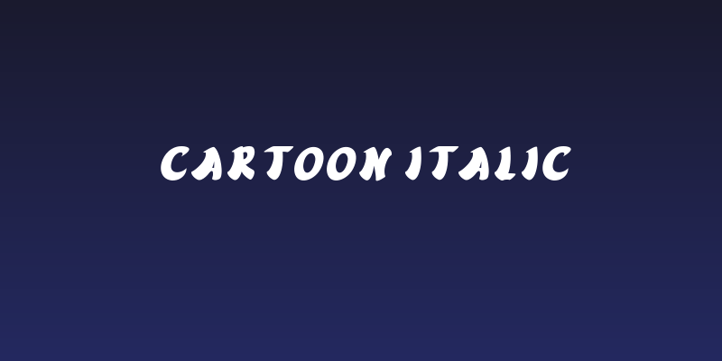 Cartoon Italic Social Header