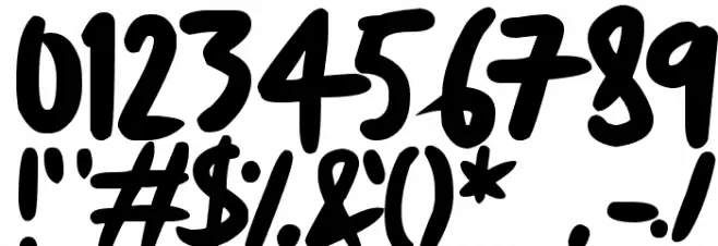 Cartoon Marker Font OTHER CHARS