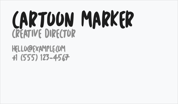 Cartoon Marker Business Card