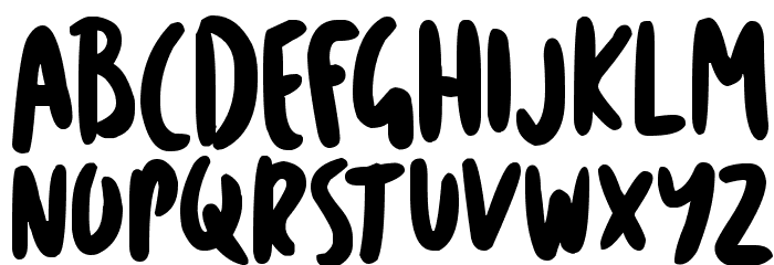 Cartoon Marker Font LOWERCASE