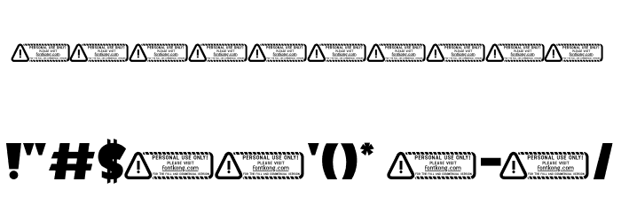 Cartoon PERSONAL USE ONLY Font OTHER CHARS