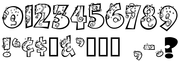 Cartoon Party Time Font OTHER CHARS