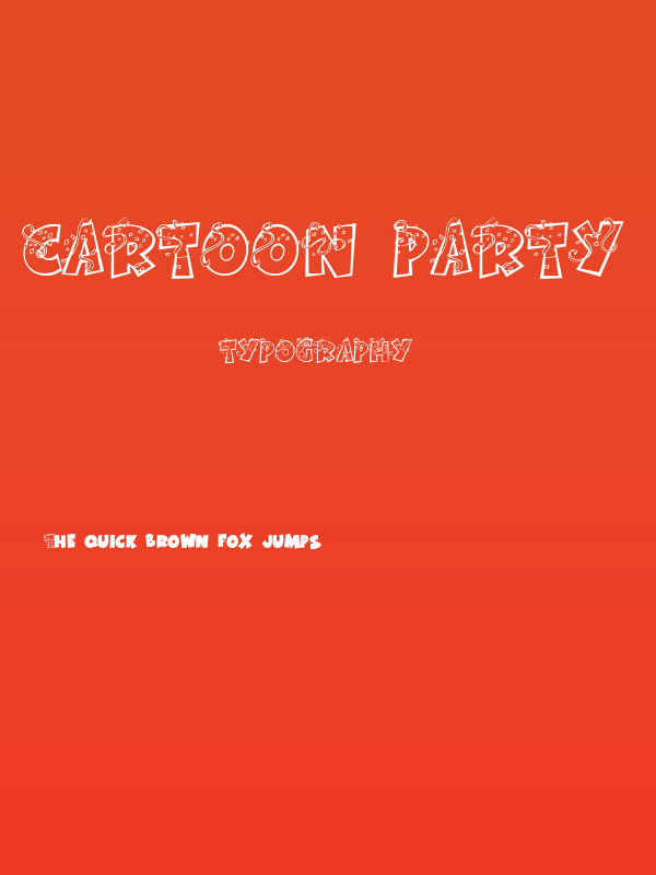 Cartoon Party Time Poster