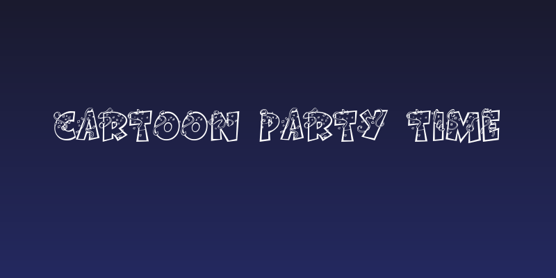 Cartoon Party Time Social Header