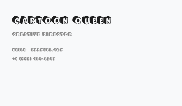 Cartoon Queen Business Card