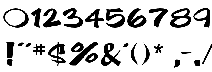 Cartoon Regular Font OTHER CHARS