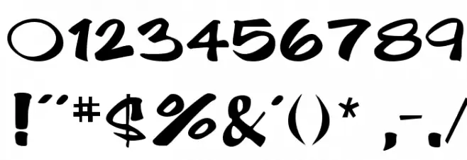 Cartoon Regular Font OTHER CHARS