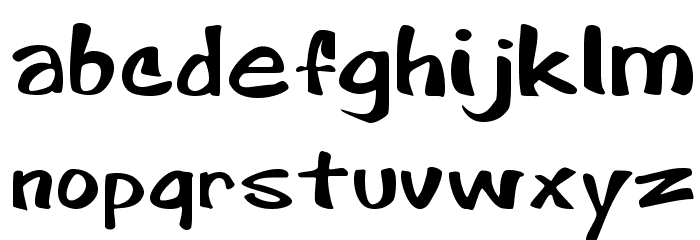 Cartoon Regular Font LOWERCASE