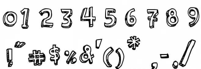 Cartoon Relief Font OTHER CHARS
