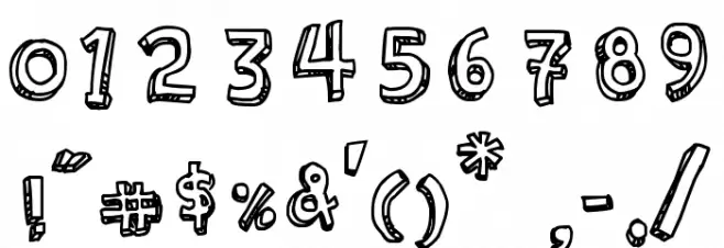 Cartoon Relief Font OTHER CHARS