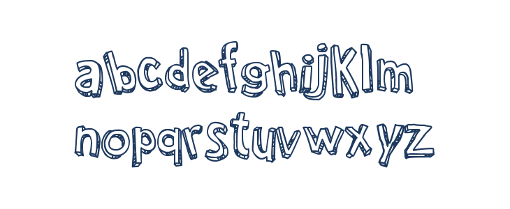 Cartoon Relief Lowercase