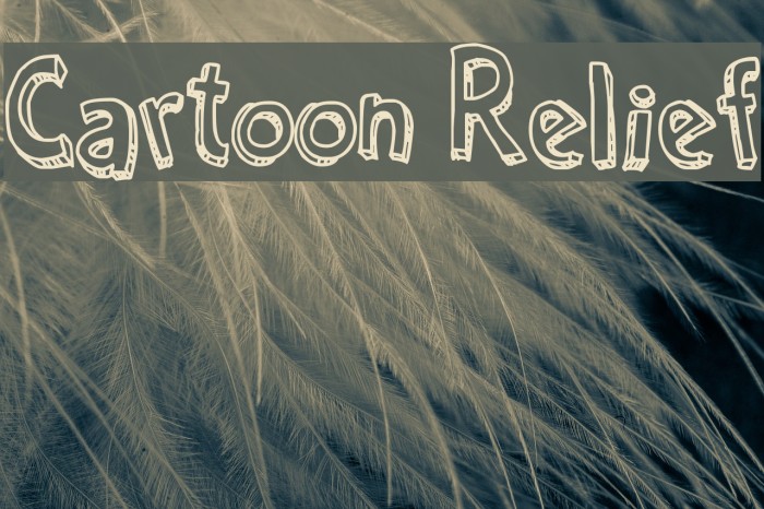 Cartoon Relief Font examples