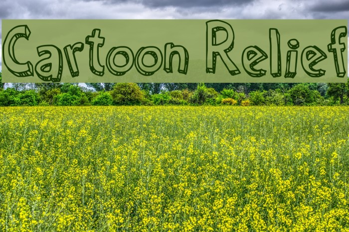 Cartoon Relief Font examples