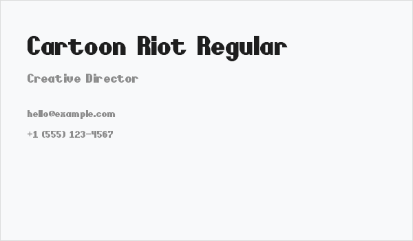 Cartoon Riot Regular Business Card
