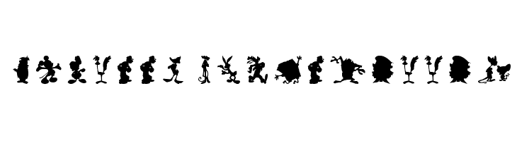 Cartoon Silhouettes  Fuentes Gratis Descargar