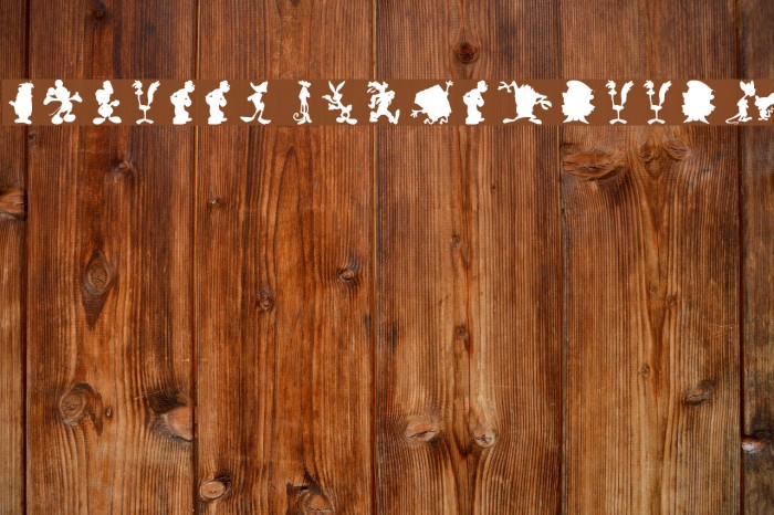 Cartoon Silhouettes Font examples