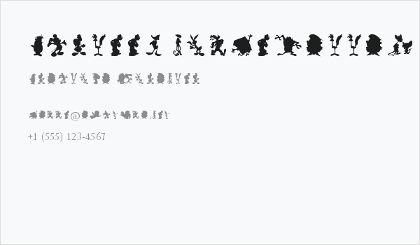 Cartoon Silhouettes Business Card