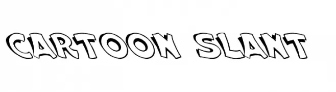 Cartoon Slant 1  フリーフォントのダウンロード