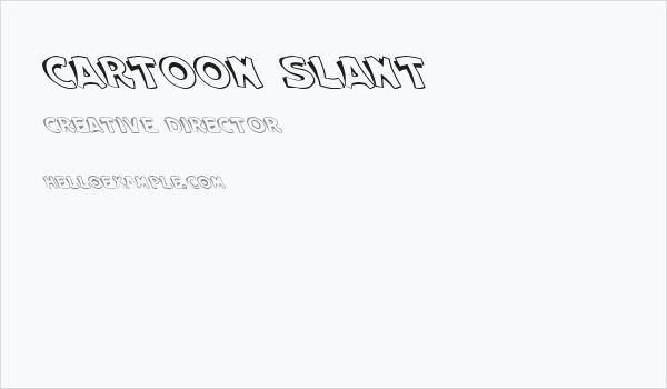 Cartoon Slant 1 Business Card