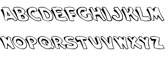 Cartoon Slant 1 Font LOWERCASE