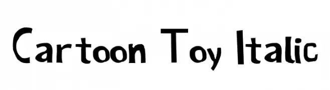 Cartoon Toy Italic  フリーフォントのダウンロード
