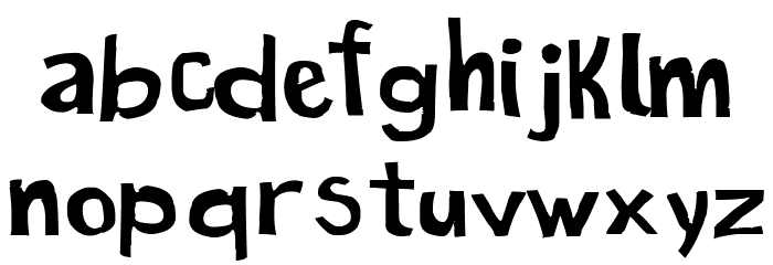 Cartoon Toy Italic Font LOWERCASE