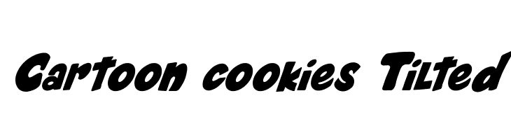 Cartoon cookies Tilted  Frei Schriftart Herunterladen