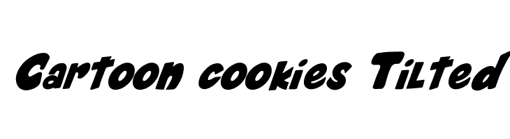 Cartoon cookies Tilted  Frei Schriftart Herunterladen