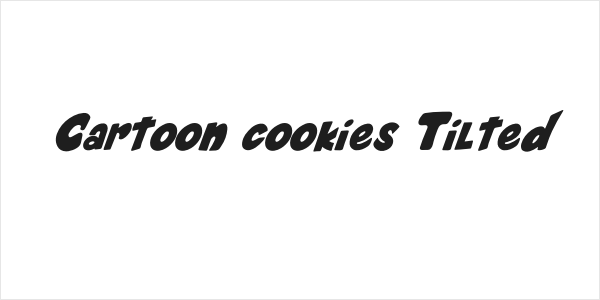 Cartoon cookies Tilted Logo
