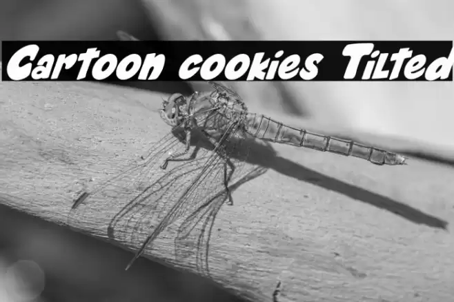 Cartoon cookies Tilted Font examples