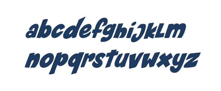 Cartoon cookies Tilted Lowercase