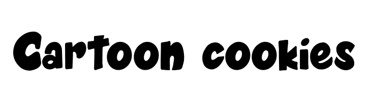 Cartoon cookies  Frei Schriftart Herunterladen