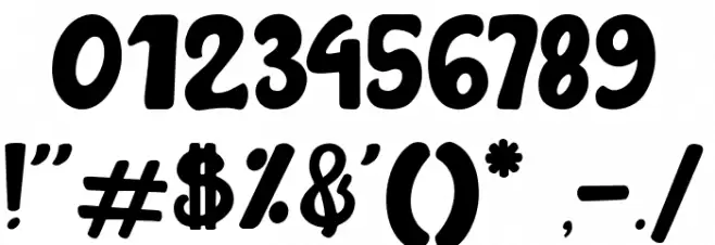 Cartoon cookies Font OTHER CHARS