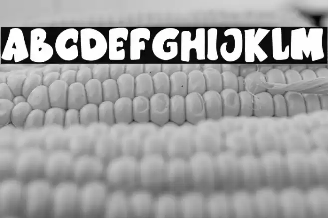 Cartoon cookies Font examples