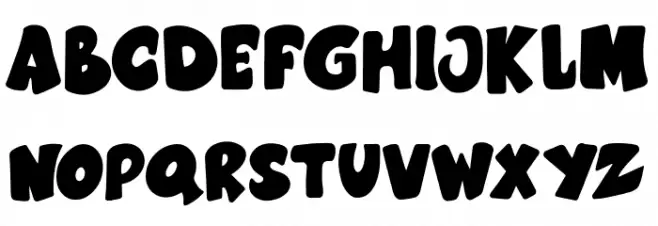 Cartoon cookies Font UPPERCASE