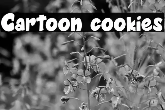 Cartoon cookies Font examples