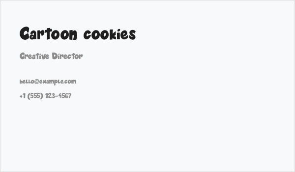 Cartoon cookies Business Card