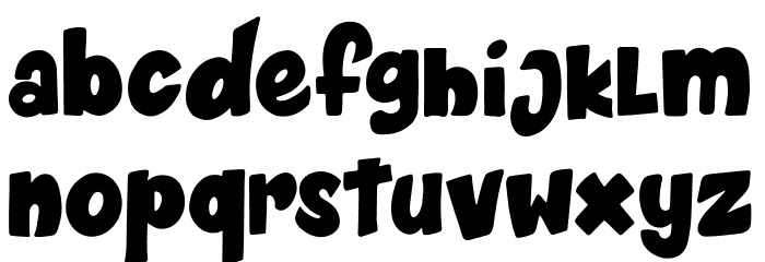 Cartoon cookies Font LOWERCASE