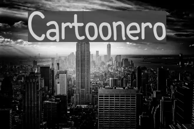 Cartoonero Шрифта examples