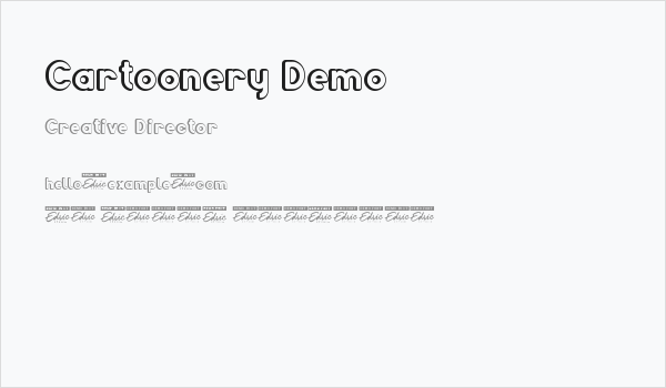 Cartoonery Demo Business Card