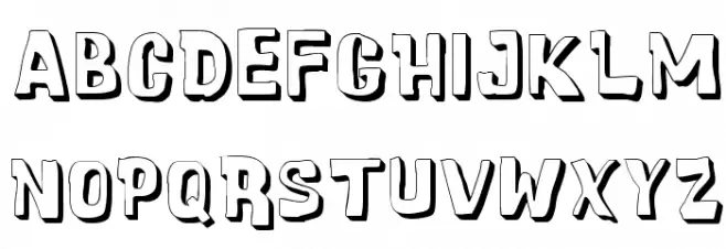Cartoonic Massive 3D フォント 大文字