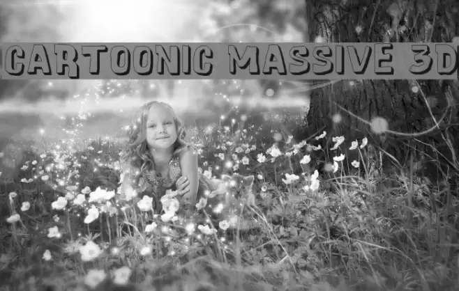 Cartoonic Massive 3D Font examples