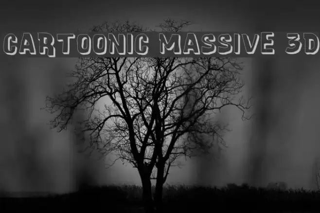 Cartoonic Massive 3D Font examples