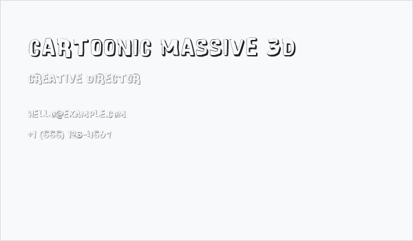 Cartoonic Massive 3D Business Card