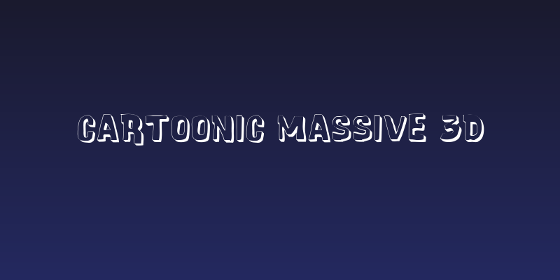 Cartoonic Massive 3D Social Header