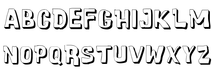 Cartoonic Massive 3D Font LOWERCASE