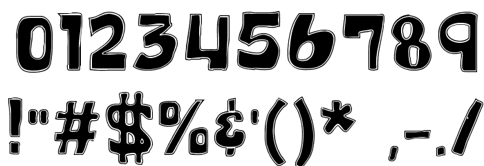 Cartoonic Massive Collage Font OTHER CHARS