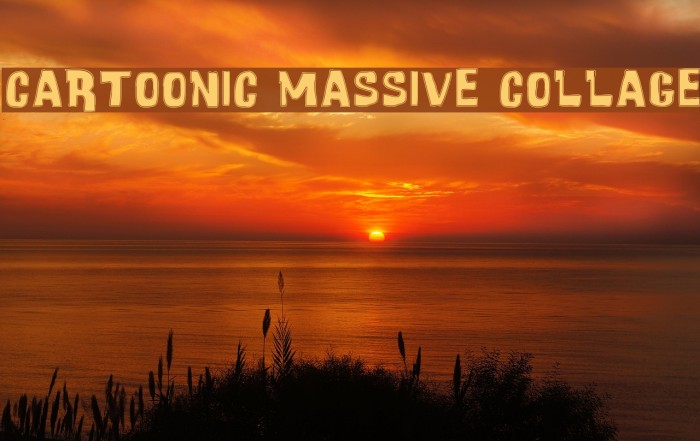 Cartoonic Massive Collage Font examples