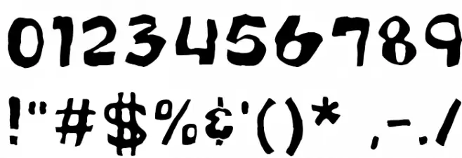 Cartoonic Massive Wacky Font OTHER CHARS