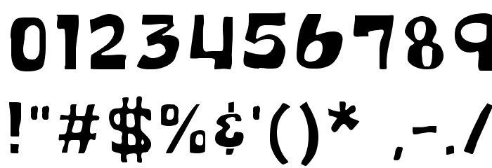 Cartoonic Massive Font OTHER CHARS